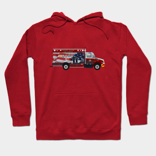 Miami Dade Rescue 3 - Lil Red Hoodie by BassFishin